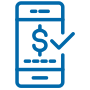 blue mobile app icon
